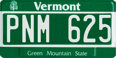 VT license plate PNM625