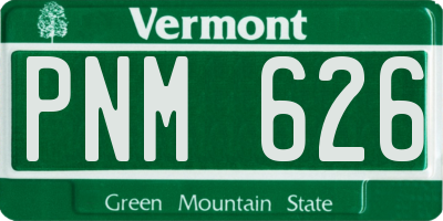 VT license plate PNM626