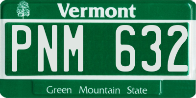 VT license plate PNM632