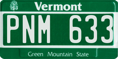 VT license plate PNM633