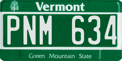 VT license plate PNM634