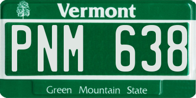 VT license plate PNM638