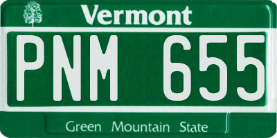 VT license plate PNM655