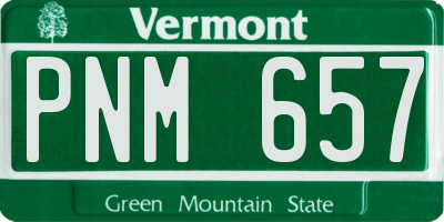 VT license plate PNM657