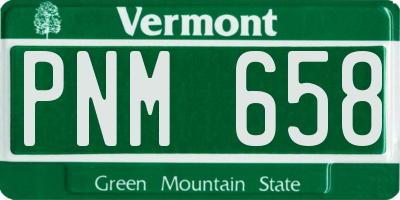 VT license plate PNM658