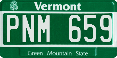 VT license plate PNM659