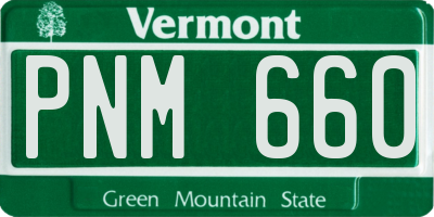 VT license plate PNM660