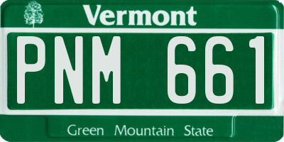 VT license plate PNM661