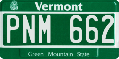 VT license plate PNM662