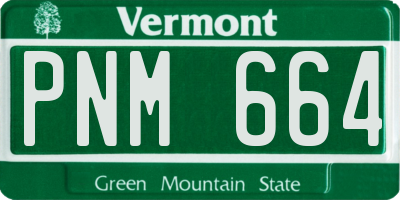 VT license plate PNM664
