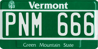VT license plate PNM666