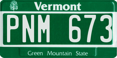 VT license plate PNM673