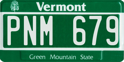 VT license plate PNM679