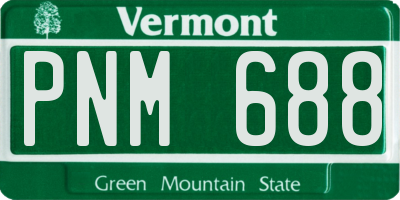 VT license plate PNM688