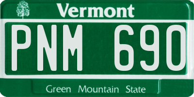 VT license plate PNM690