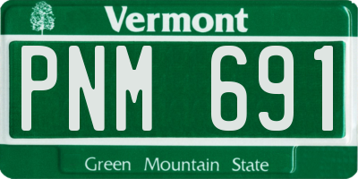 VT license plate PNM691