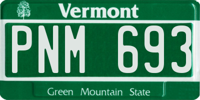 VT license plate PNM693