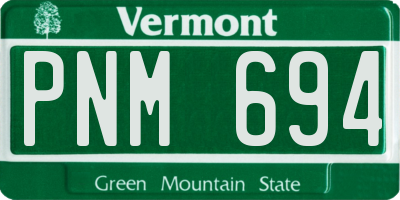 VT license plate PNM694