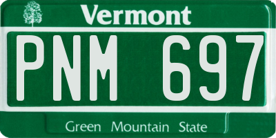 VT license plate PNM697