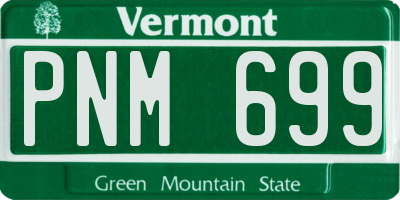 VT license plate PNM699