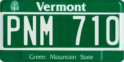 VT license plate PNM710