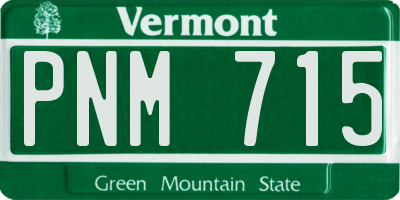 VT license plate PNM715