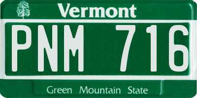 VT license plate PNM716