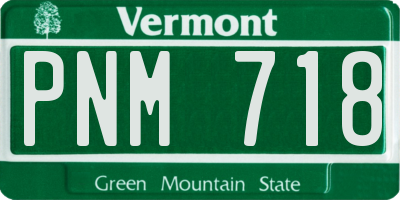 VT license plate PNM718