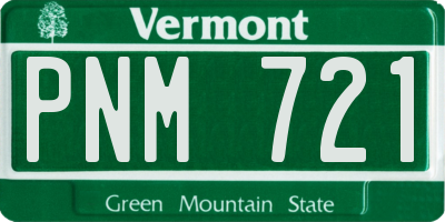 VT license plate PNM721