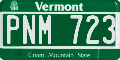 VT license plate PNM723