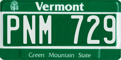 VT license plate PNM729