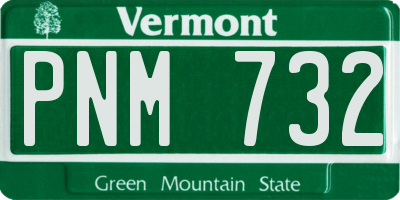 VT license plate PNM732
