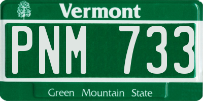 VT license plate PNM733