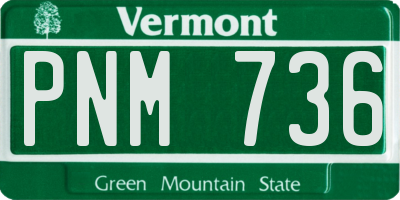 VT license plate PNM736