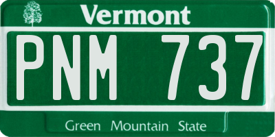 VT license plate PNM737