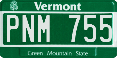 VT license plate PNM755