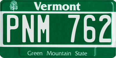 VT license plate PNM762