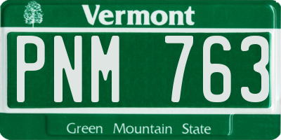 VT license plate PNM763