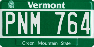 VT license plate PNM764