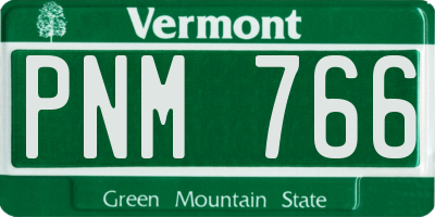VT license plate PNM766