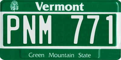 VT license plate PNM771