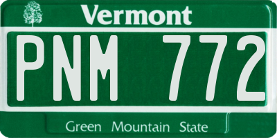 VT license plate PNM772