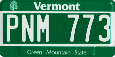 VT license plate PNM773