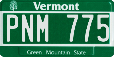 VT license plate PNM775