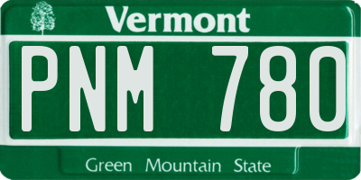 VT license plate PNM780