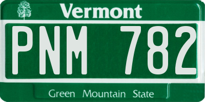 VT license plate PNM782