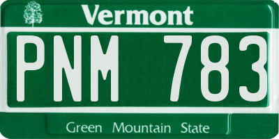 VT license plate PNM783