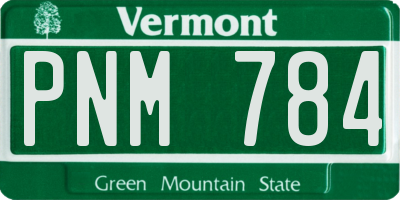 VT license plate PNM784