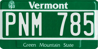 VT license plate PNM785