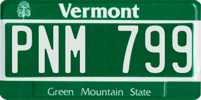 VT license plate PNM799